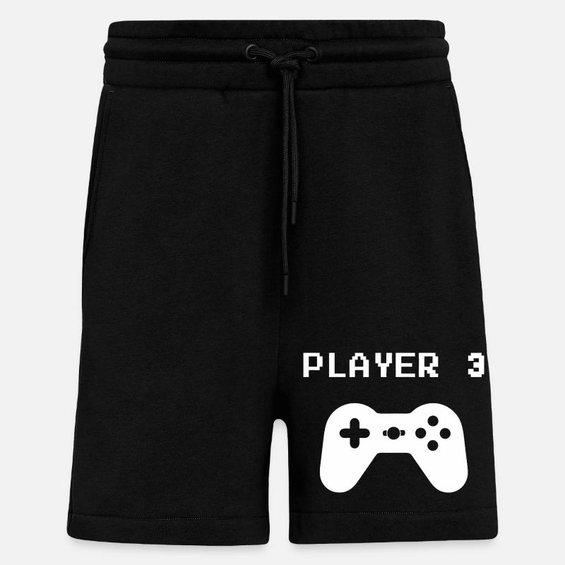Retro Pixel Controller - Shorts - made by SPREAD - SOLID BLACK