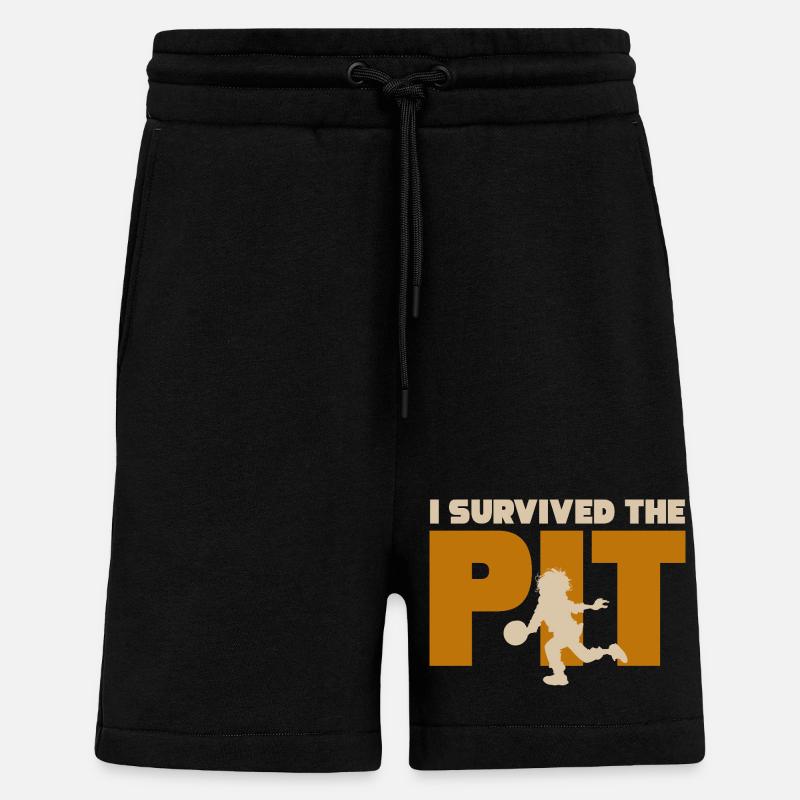 I Survived the Pit - Shorts - made by SPREAD - SOLID BLACK
