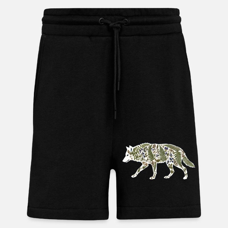 Botanique du loup - Short bio décontracté fabriqué en UE - SOLID BLACK