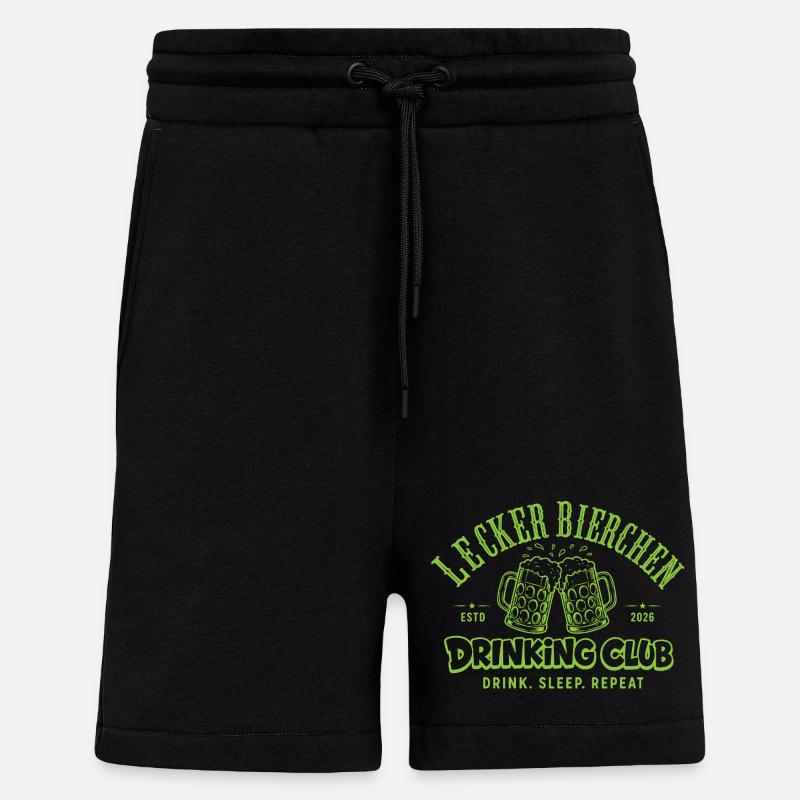 Lecker Bierchen Drinking Club | Malle Daydrinking  - Shorts - made by SPREAD - SOLID BLACK
