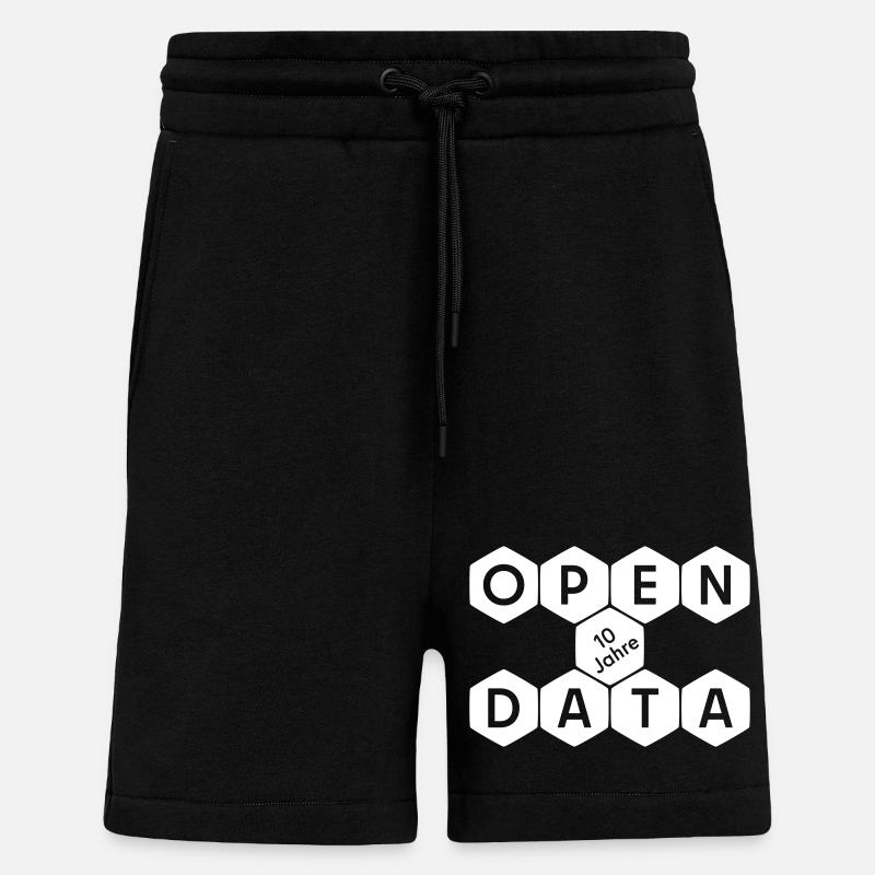 Open Data 10 Jahre Jubiläum (hell) - Shorts - made by SPREAD - SOLID BLACK