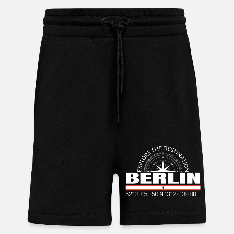 Berlin - Short bio décontracté fabriqué en UE - SOLID BLACK