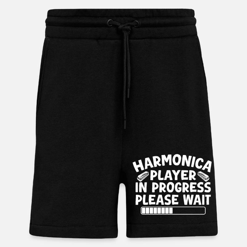 Harmonica Musican In Progress Harmonica - Shorts - made by SPREAD - SOLID BLACK