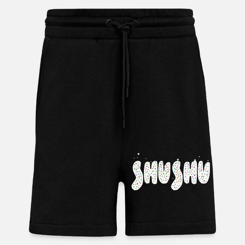 Illustration des mots Shushu - Short bio décontracté fabriqué en UE - SOLID BLACK