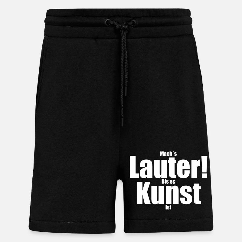 Mach´s lauter! Bis es Kunst ist - Shorts - made by SPREAD - SOLID BLACK