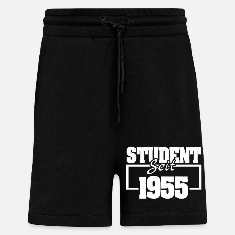 1955 - Short bio décontracté fabriqué en UE - SOLID BLACK