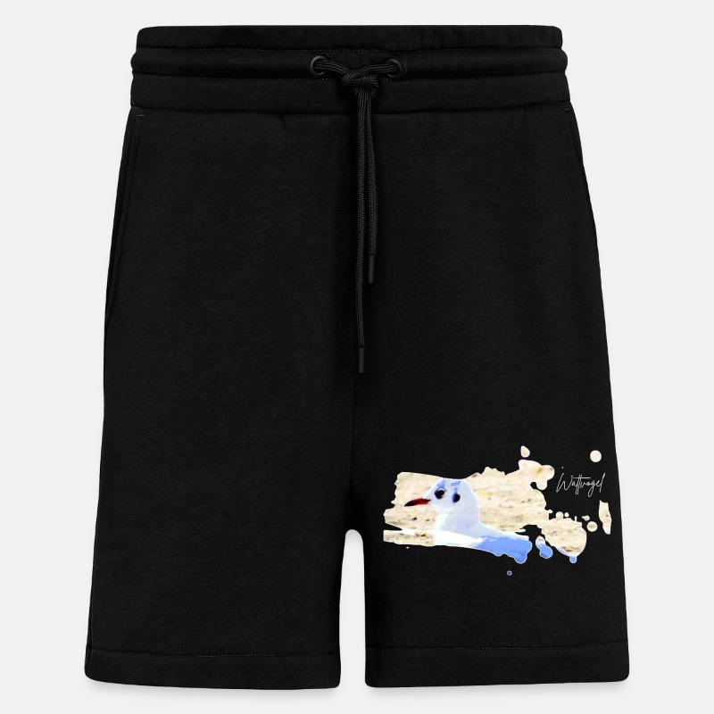 Wattvogel Nordsee Möwe - Shorts - made by SPREAD - SOLID BLACK