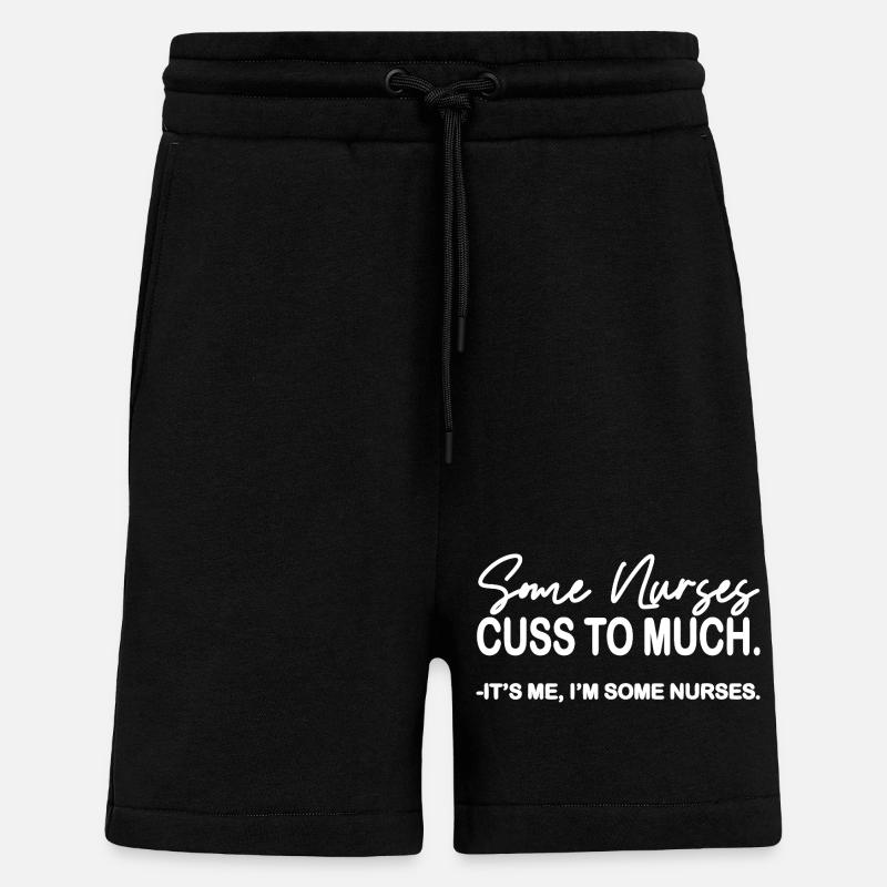 Nurse Cuss Too Much Tee - Shorts - made by SPREAD - SOLID BLACK