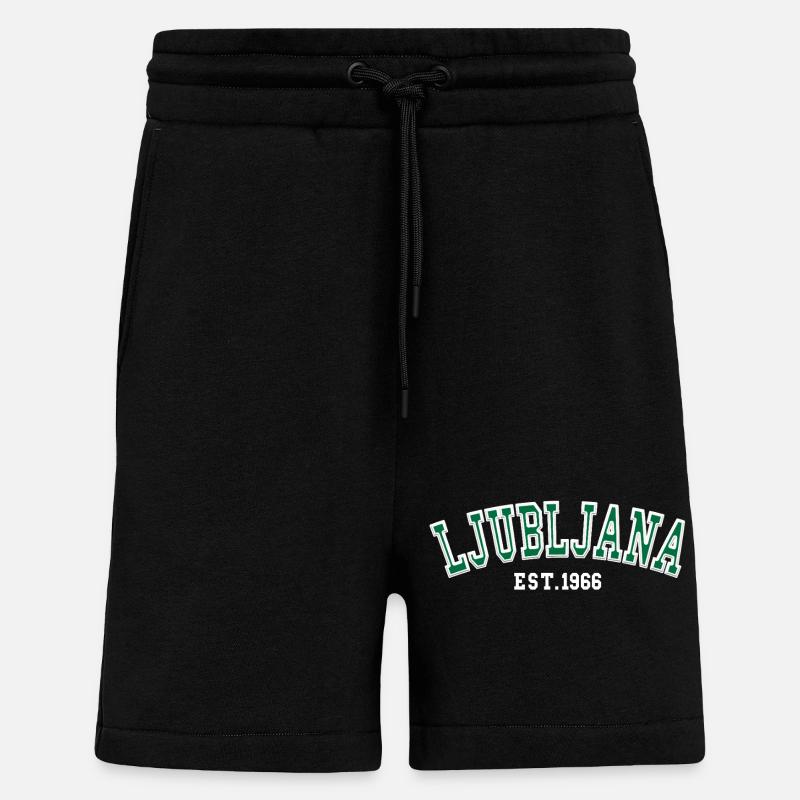 Ljubljana Est. 1966 - Shorts - made by SPREAD - SOLID BLACK