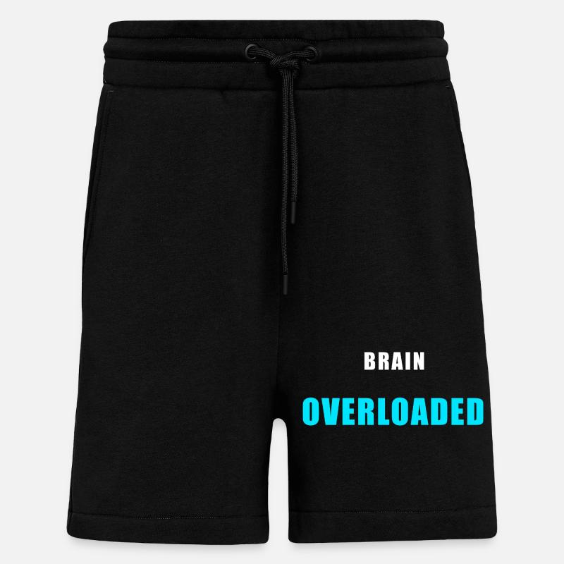 Brain Overloaded – Lustiges Overthinking Shirt - Shorts - made by SPREAD - SOLID BLACK