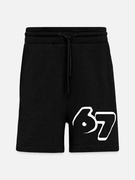 67 "six seven" drawn - Shorts - made by SPREAD - SOLID BLACK