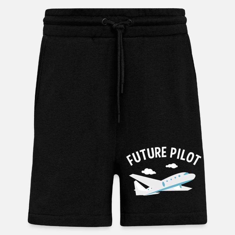 Future Pilot Tee - Shorts - made by SPREAD - SOLID BLACK