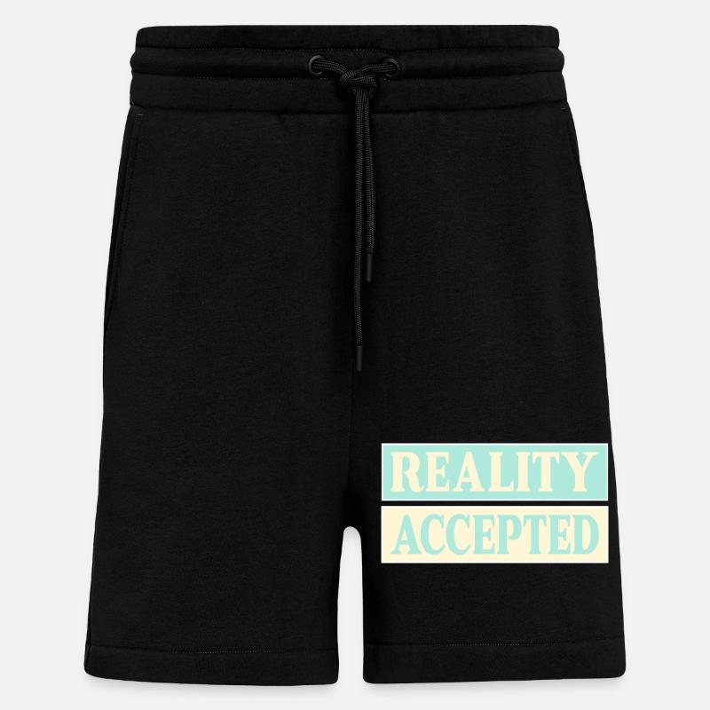 Réalité acceptée - Short bio décontracté fabriqué en UE - SOLID BLACK