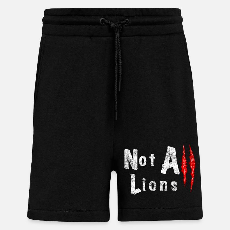 Not All Lions 2.... - Shorts - made by SPREAD - SOLID BLACK