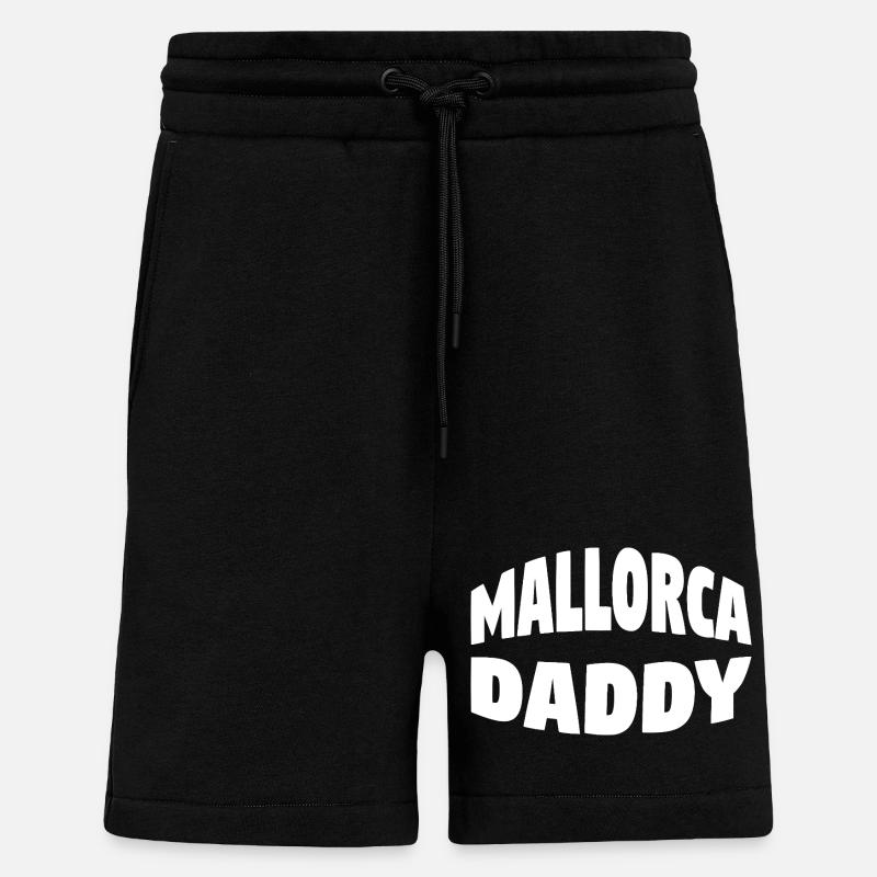Papa de Majorque - Short bio décontracté fabriqué en UE - SOLID BLACK