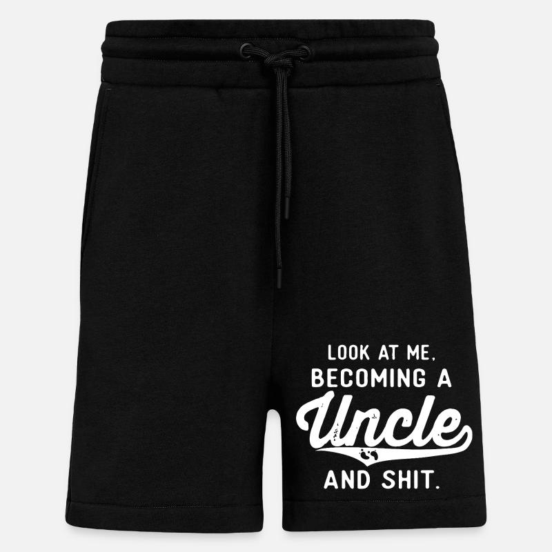 Becoming an Uncle — Bold Script - Shorts - made by SPREAD - SOLID BLACK