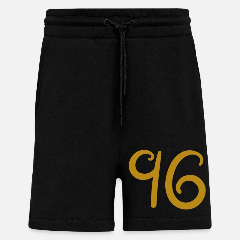 96 - Short bio décontracté fabriqué en UE - SOLID BLACK