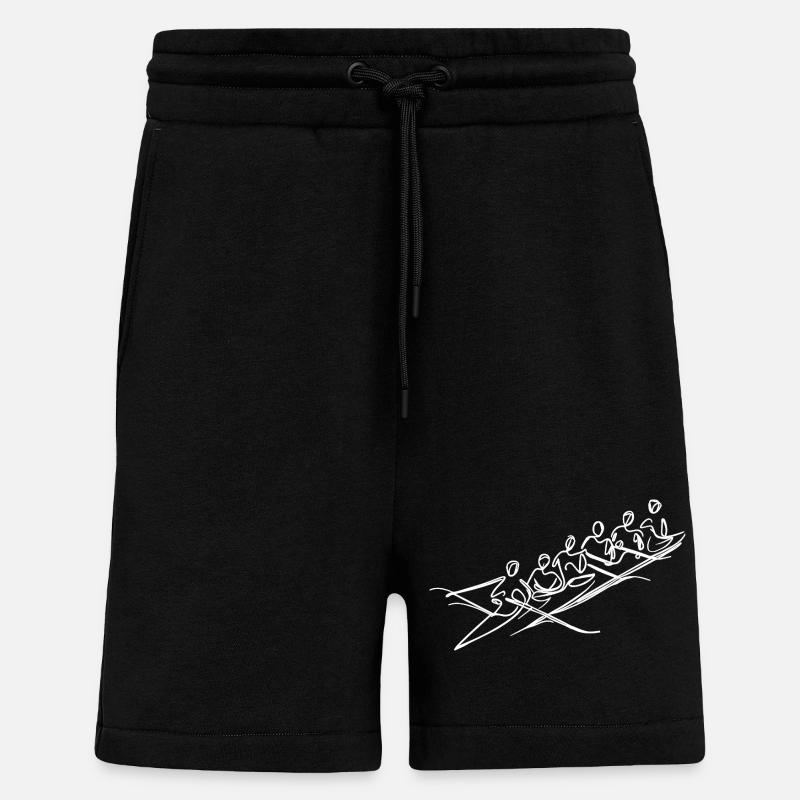 Rowing Team Sketch - Shorts - made by SPREAD - SOLID BLACK