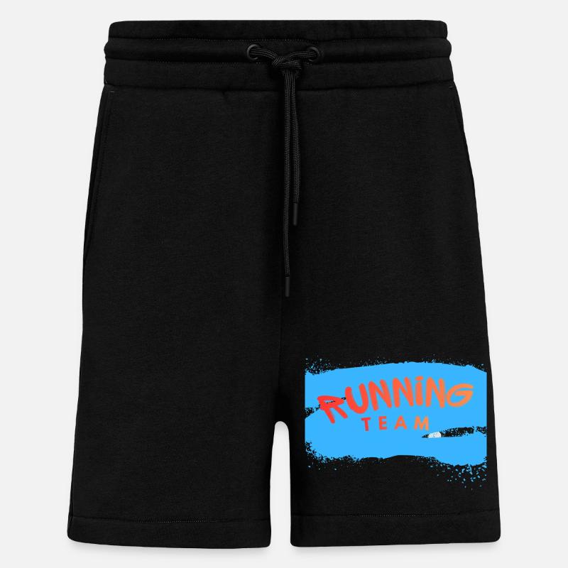 Équipe de course - Short bio décontracté fabriqué en UE - SOLID BLACK