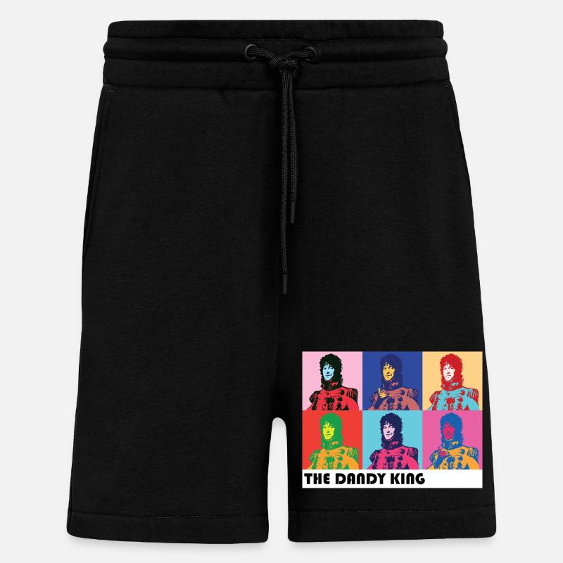 Dandy King Pop-Art-Porträt - Shorts - made by SPREAD - SOLID BLACK