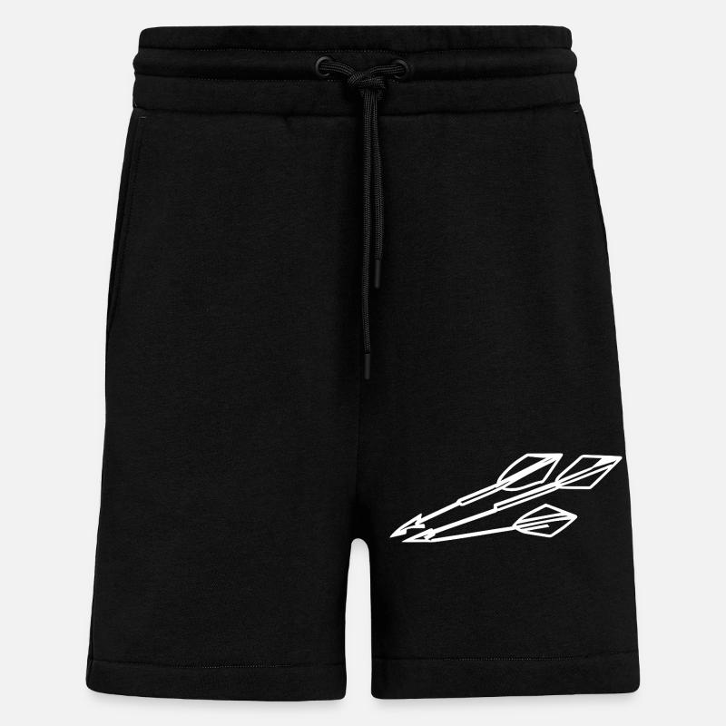 Arc et flèches - Short bio décontracté fabriqué en UE - SOLID BLACK