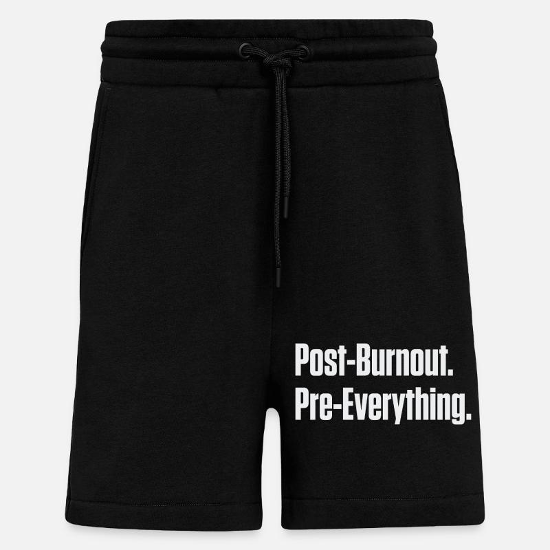 Après l’épuisement avant tout - Short bio décontracté fabriqué en UE - SOLID BLACK