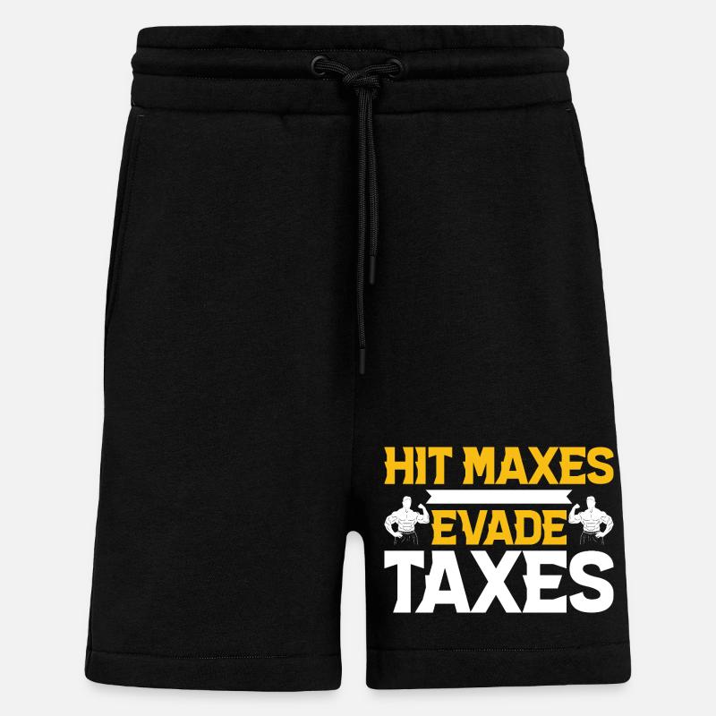 Krafttempel Stil: Max-Power Humor - Shorts - made by SPREAD - SOLID BLACK