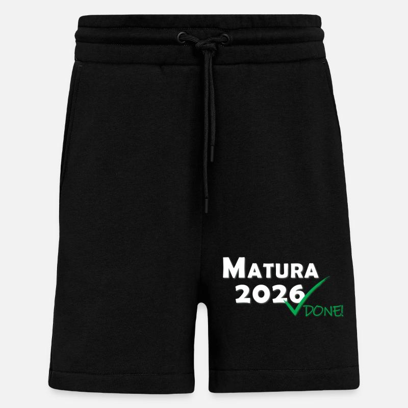 Matura 2026 Done - Shorts - made by SPREAD - SOLID BLACK