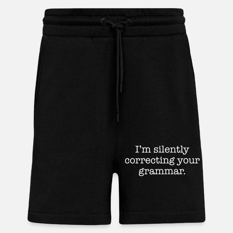 Grammar Whisperer Tee - Shorts - made by SPREAD - SOLID BLACK
