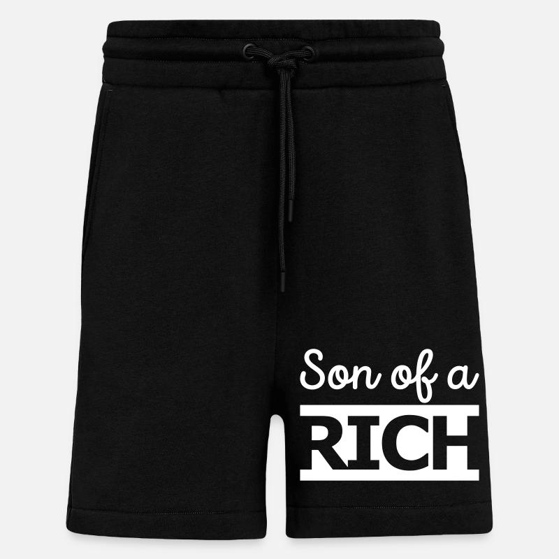 Fils d’un riche - Short bio décontracté fabriqué en UE - SOLID BLACK