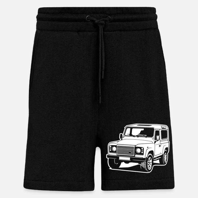Defender (Image différente) - Short bio décontracté fabriqué en UE - SOLID BLACK
