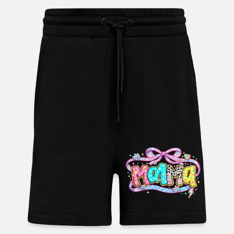 Mama-Geschenk: Retro Mama-Optik und Glitzer - Shorts - made by SPREAD - SOLID BLACK