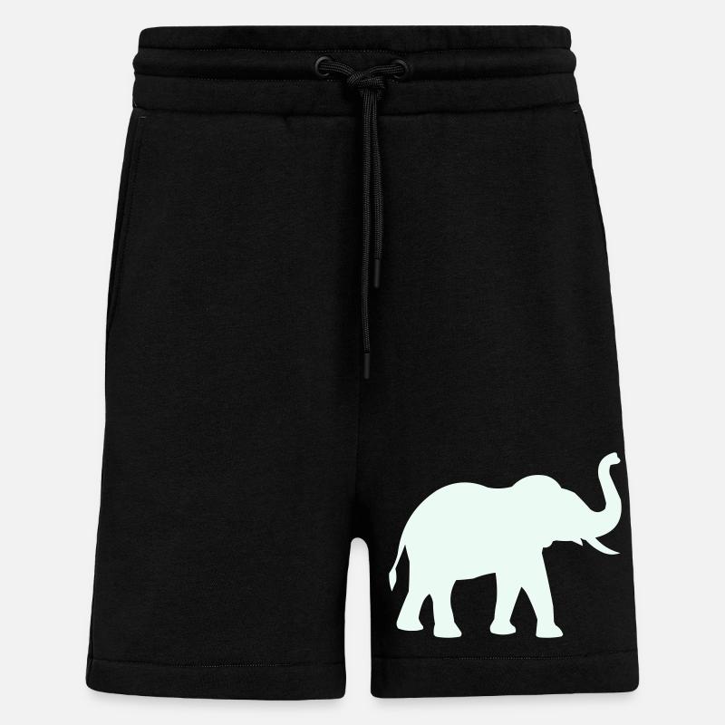 Elefanten Silhouette Mintpastell - Shorts - made by SPREAD - SOLID BLACK