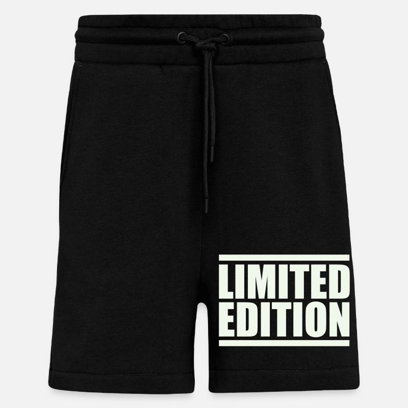 Édition limitée en majuscules - Short bio décontracté fabriqué en UE - SOLID BLACK