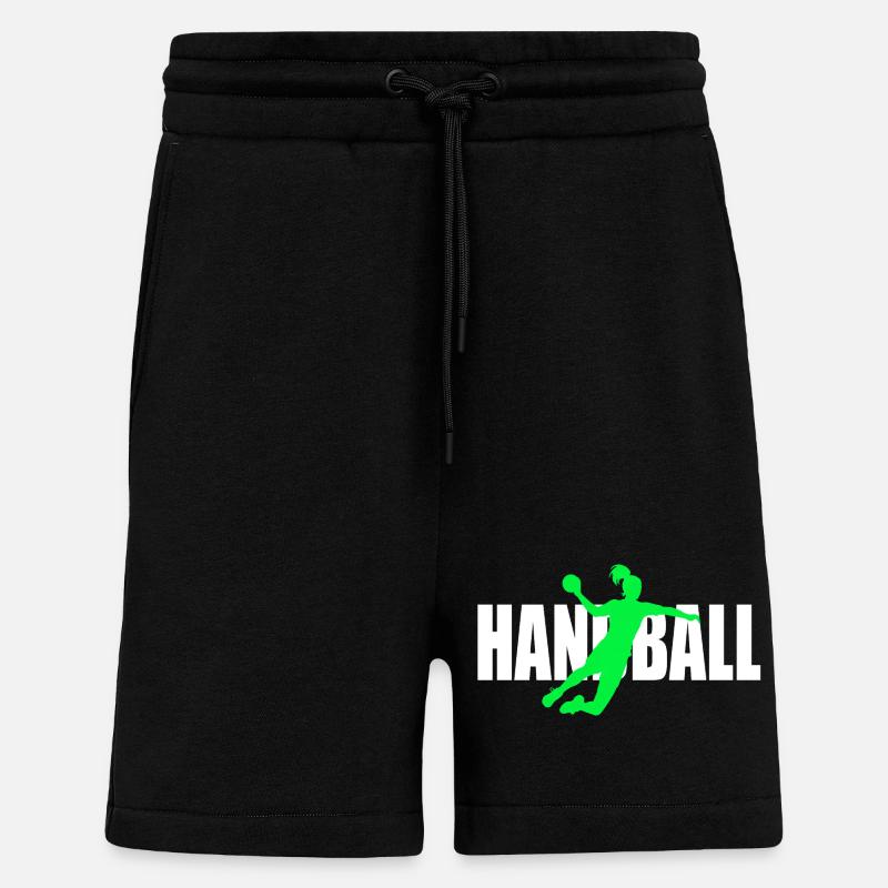 Handball - Short bio décontracté fabriqué en UE - SOLID BLACK