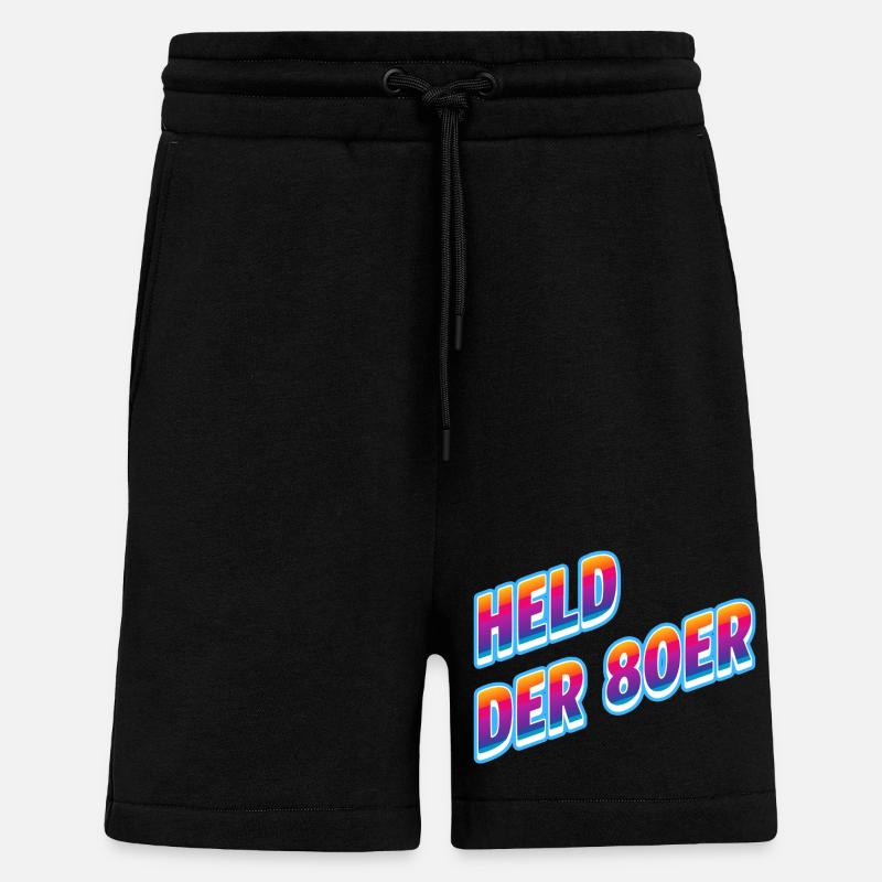 Held der 80er Neon-Retro - Shorts - made by SPREAD - SOLID BLACK