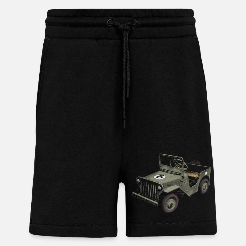 Caisse à savon - Short bio décontracté fabriqué en UE - SOLID BLACK