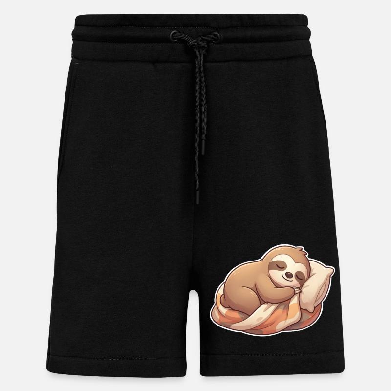 Sloth Sleeping - Shorts - made by SPREAD - SOLID BLACK