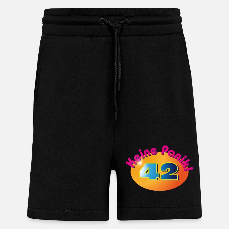 Don't panic! 42 - Shorts - made by SPREAD - SOLID BLACK