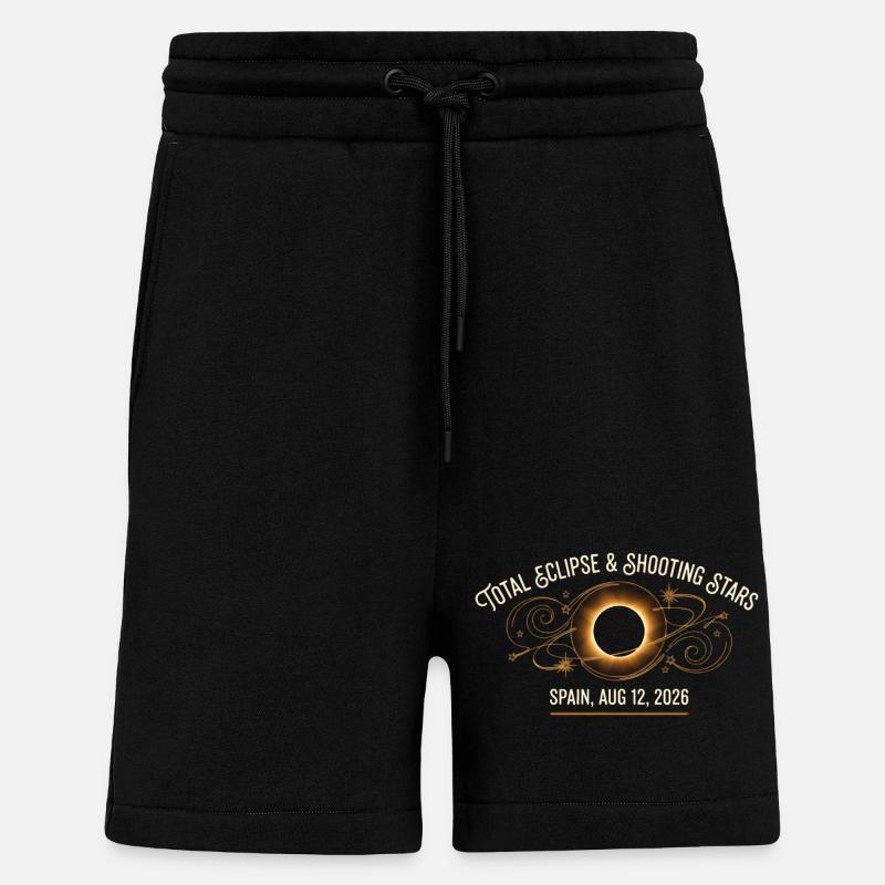 Eclipse & Shooting Stars Spanien 2026 - Shorts - made by SPREAD - SOLID BLACK
