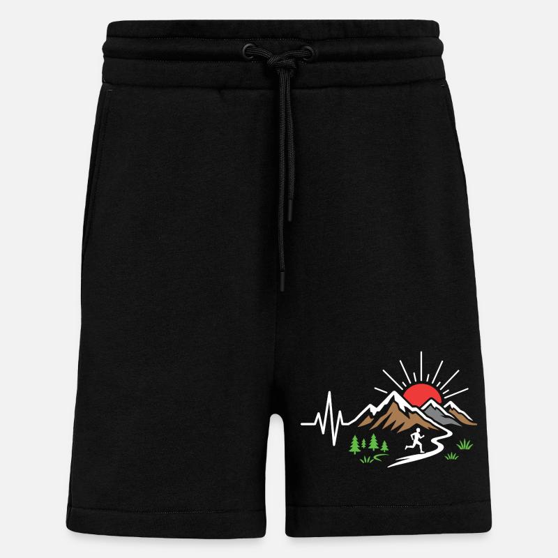 Trail running - Short bio décontracté fabriqué en UE - SOLID BLACK