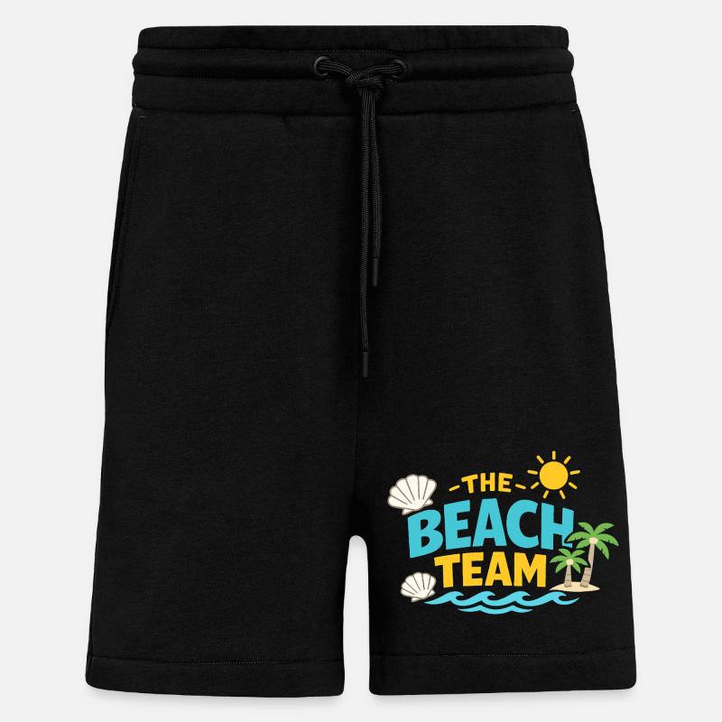 L’équipe de plage - Short bio décontracté fabriqué en UE - SOLID BLACK