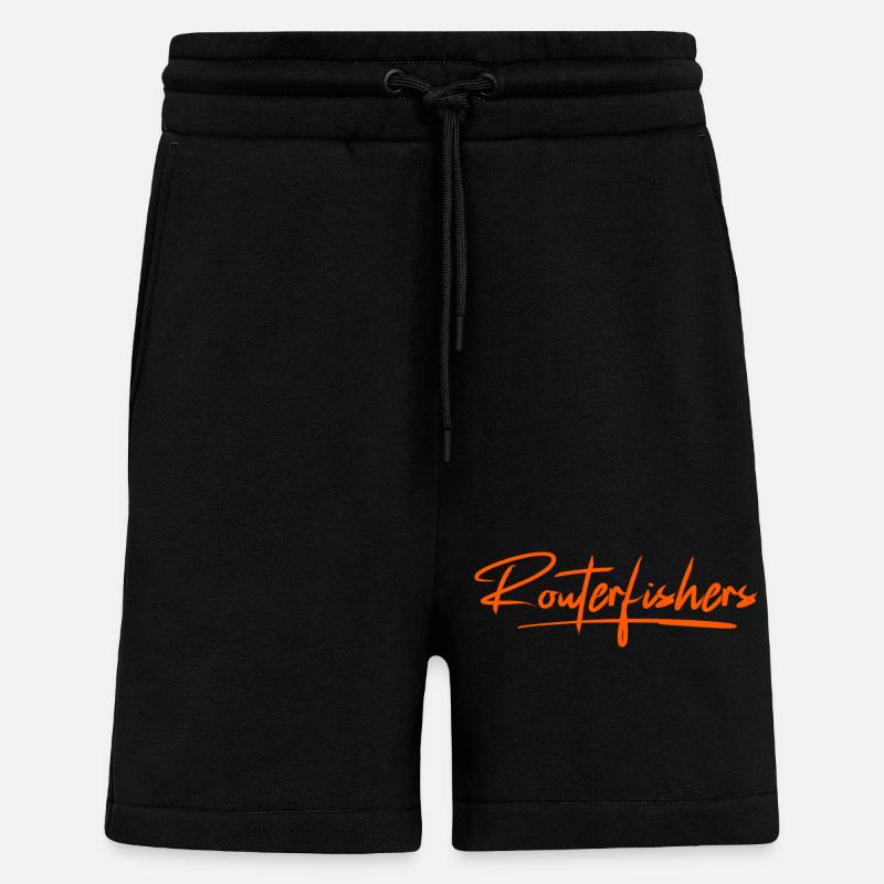 Routerfishers Classic 2 - Short bio décontracté fabriqué en UE - SOLID BLACK