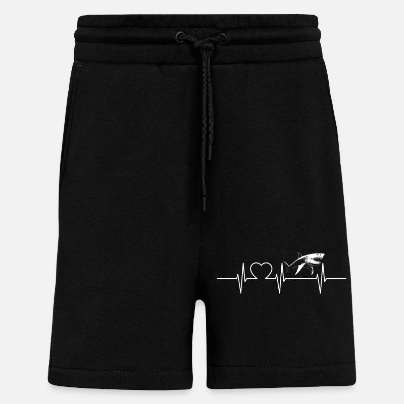 Requins Requin - Short bio décontracté fabriqué en UE - SOLID BLACK
