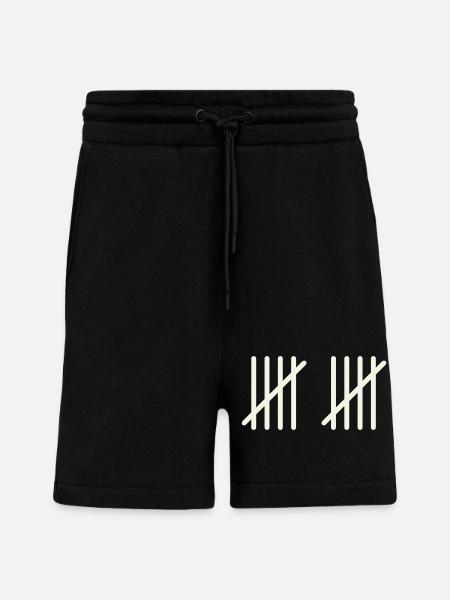 10 coups - Short bio décontracté fabriqué en UE - SOLID BLACK