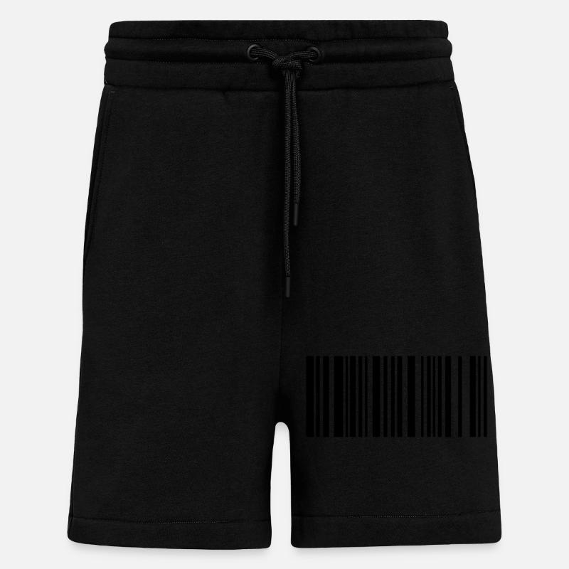 barcode - Short bio décontracté fabriqué en UE - SOLID BLACK