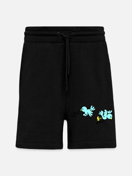 when birds fart - Shorts - made by SPREAD - SOLID BLACK