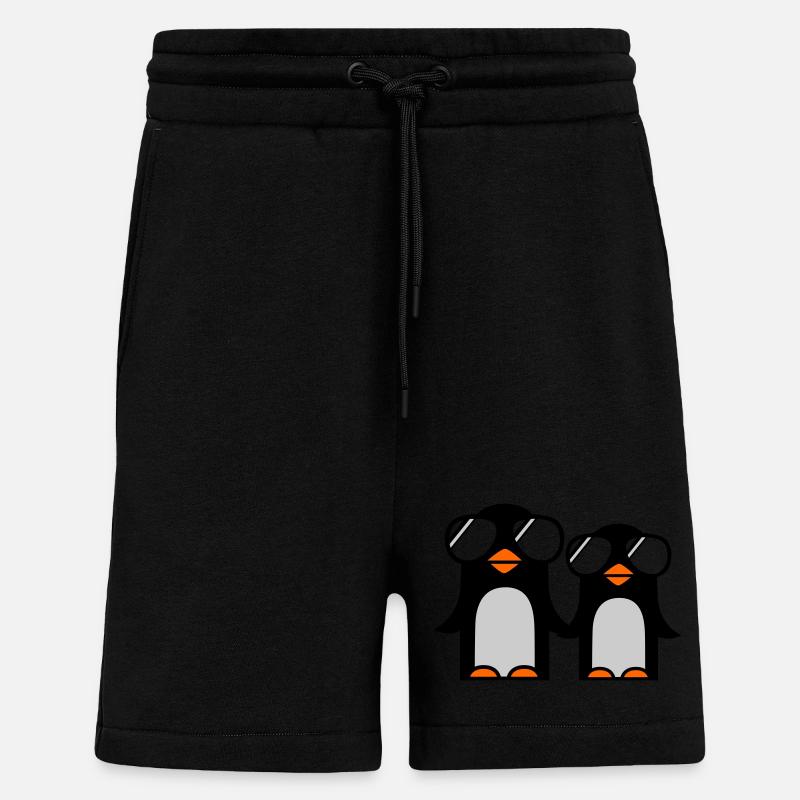 funky pinguine - Shorts - made by SPREAD - SOLID BLACK