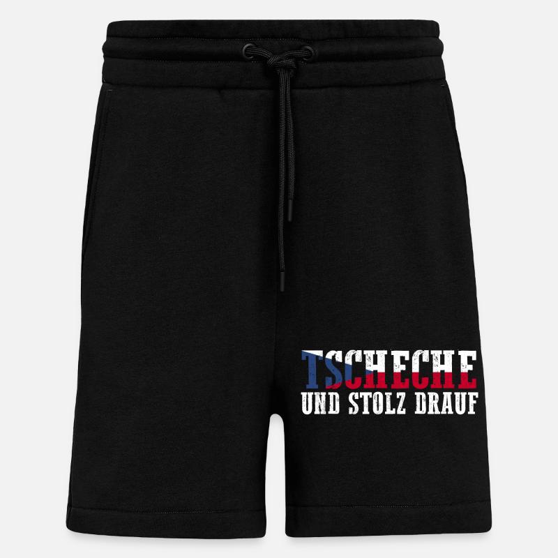 Tchèques République tchèque - Short bio décontracté fabriqué en UE - SOLID BLACK