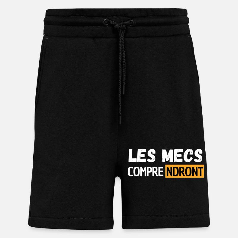 LES MECS COMPRENDRONT - Short bio décontracté fabriqué en UE - SOLID BLACK